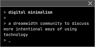 digital minimalism community banner